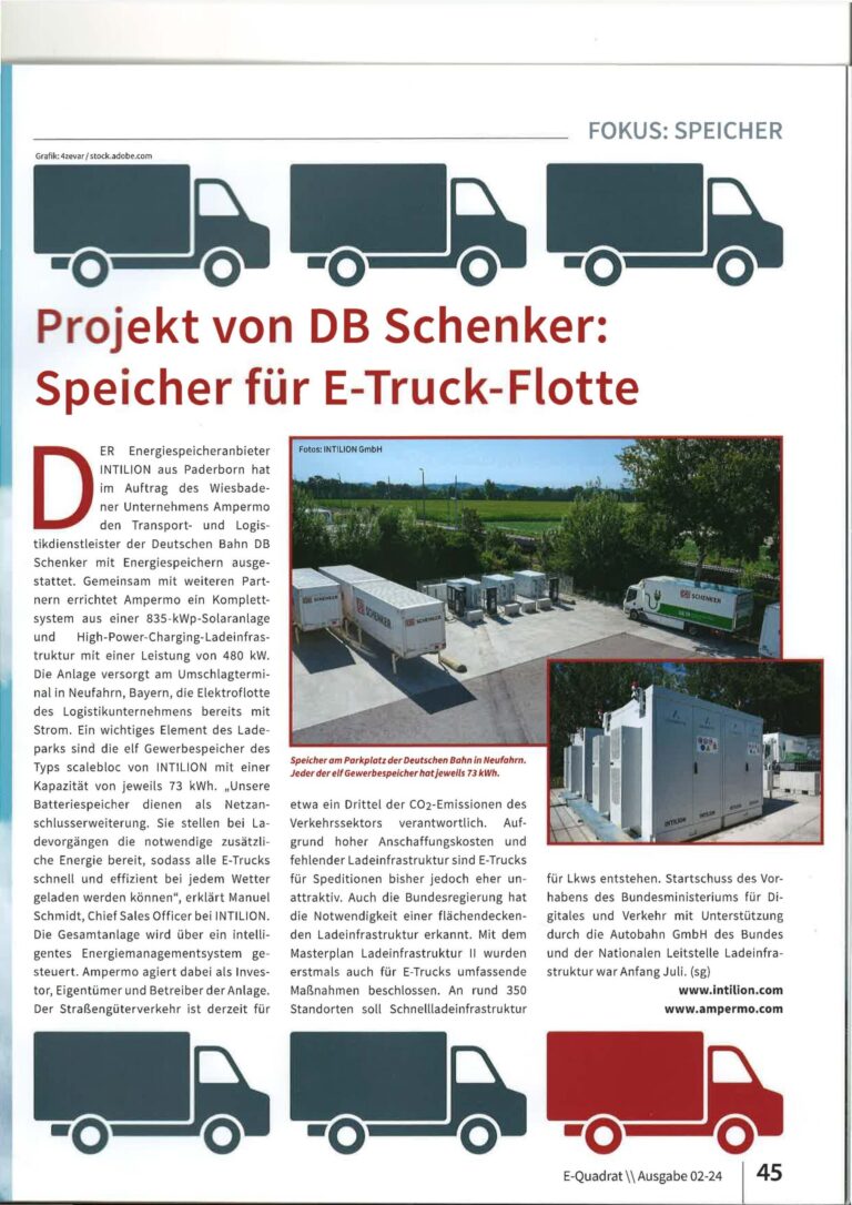 Frisch veröffentlicht: Ampermo und INTILION im Fachmagazin E-Quadrat!